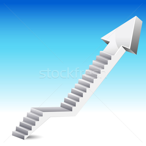 Flecha escalera ilustración forma resumen fondo Foto stock © vectomart