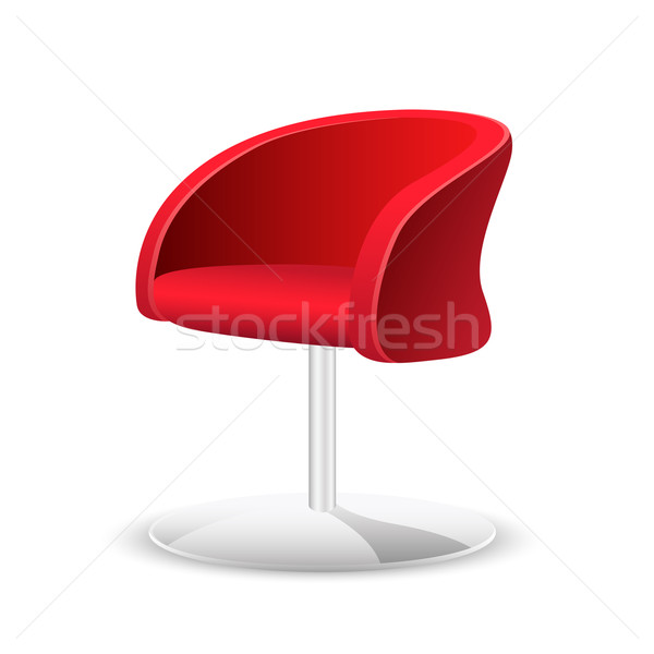 Confortabil scaun ilustrare trendy alb modă Imagine de stoc © vectomart