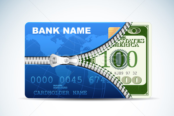 Сток-фото: доллара · внутри · кредитных · карт · иллюстрация · молния · деньги