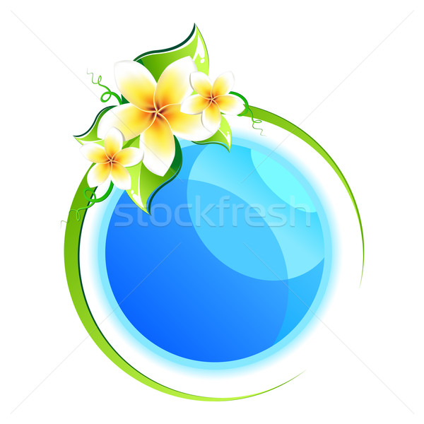 Fleur autour cercle illustration tourbillon [[stock_photo]] © vectomart