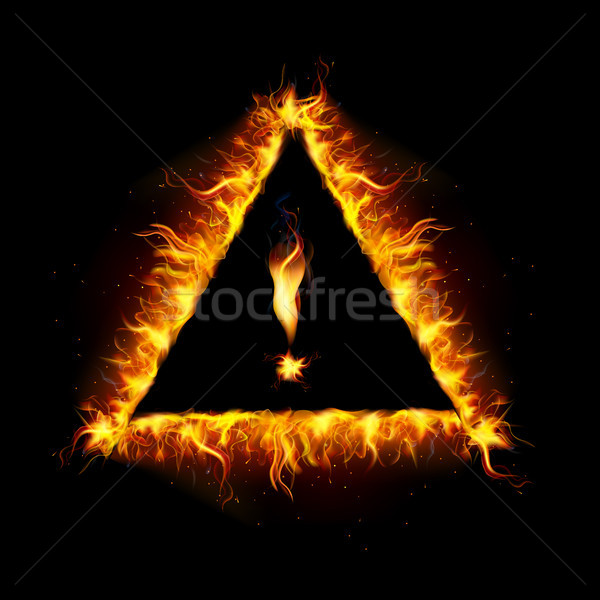火熱 危險的跡象 插圖 火 火焰 設計 商業照片 © vectomart