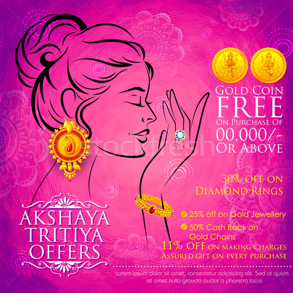 Stock photo: Akshaya Tritiya celebration Sale promotion