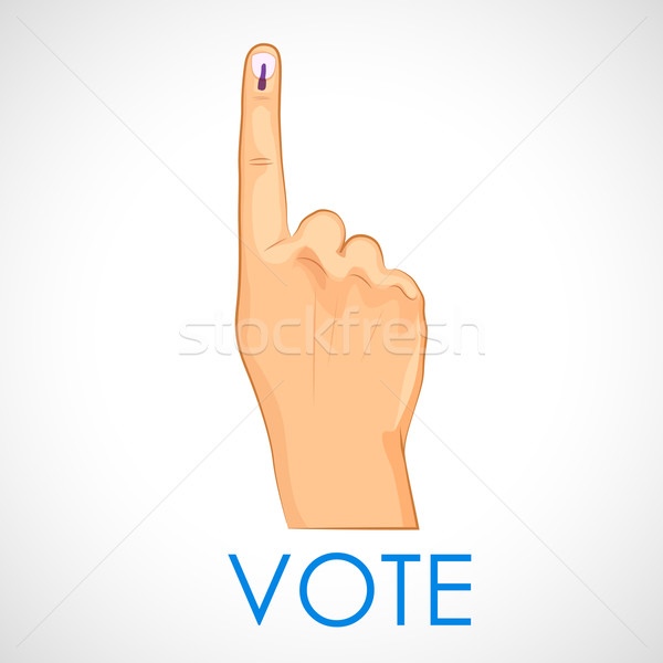 Hand with voting sign of India Stock photo © vectomart