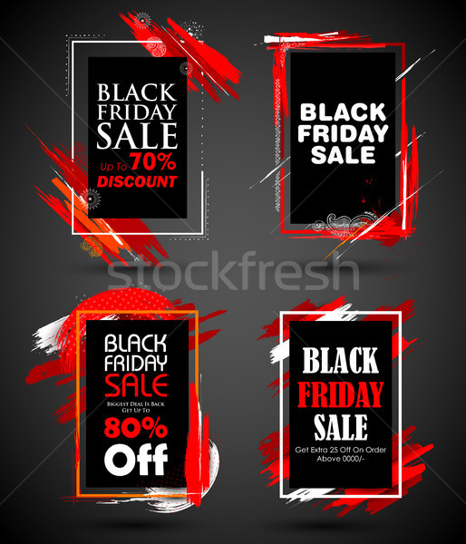Black friday Verkauf Warenkorb bieten Förderung heiter Stock foto © vectomart
