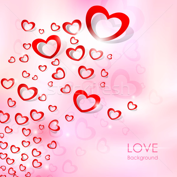 Flying Heart Love Background Stock photo © vectomart