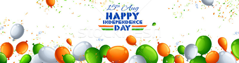 Indian tricolor Flagge Ballon glücklich Tag Stock foto © vectomart