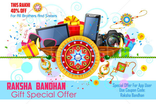 Stock photo: Decorative rakhi for Raksha Bandhan sale promotion banner