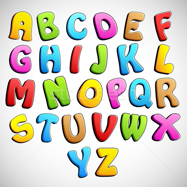 Colorido alfabeto ilustração conjunto carro projeto Foto stock © vectomart