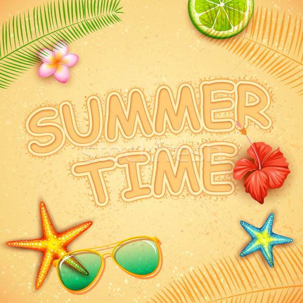 Summer Time poster design Stock photo © vectomart
