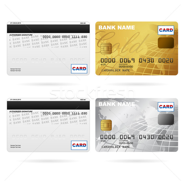 front and back of credit cards Stock photo © vectomart
