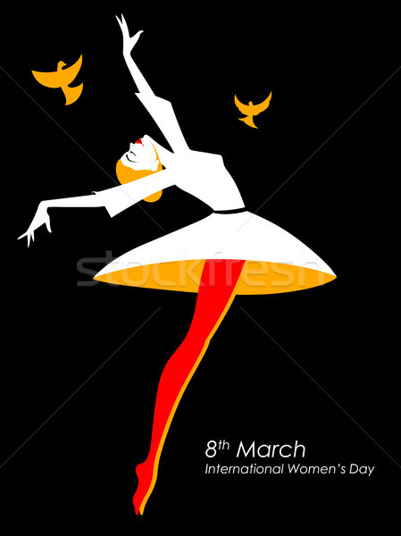 Happy International Womens Day 8th March greetings background Stock photo © vectomart