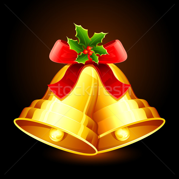 Campana ilustración cinta Navidad decoración invierno Foto stock © vectomart