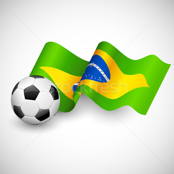Soccer ball with Brazilian Flag Stock photo © vectomart