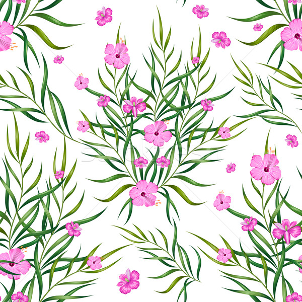 Seamless Pattern with Exotic Tropical Flower Stock photo © vectomart