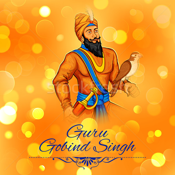 Happy Guru Gobind Singh Jayanti festival for Sikh celebration background Stock photo © vectomart