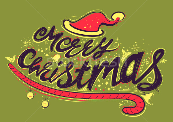 Foto stock: Alegre · Navidad · diseno · establecer · tipografía · estilo