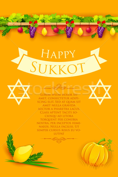 Jewish festival Happy Sukkot Stock photo © vectomart