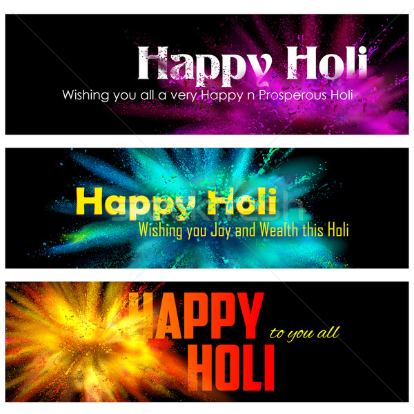 Powder color explosion for Happy Holi Background Stock photo © vectomart