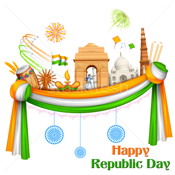 Happy Republic Day of India background Stock photo © vectomart