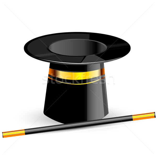 Magic Hat with Wand Stock photo © vectomart