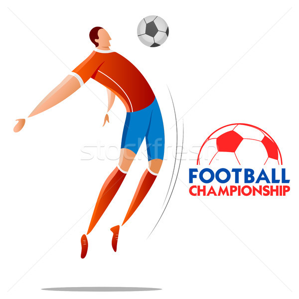 Fußball Meisterschaft Tasse Fußball Sport Illustration Stock foto © vectomart