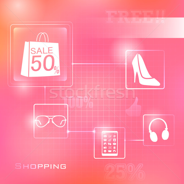 Stock photo: Shopping Background