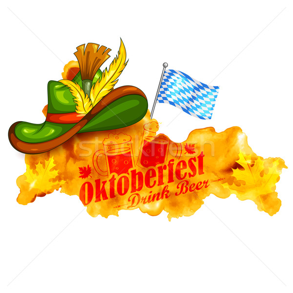 Stok fotoğraf: Oktoberfest · kutlama · örnek · bar · bayrak · tüy