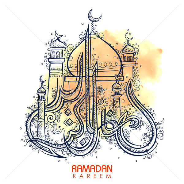 Ramadan genereus arabisch moskee illustratie Stockfoto © vectomart