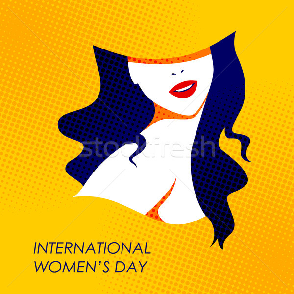 Happy International Womens Day 8th March greetings background Stock photo © vectomart
