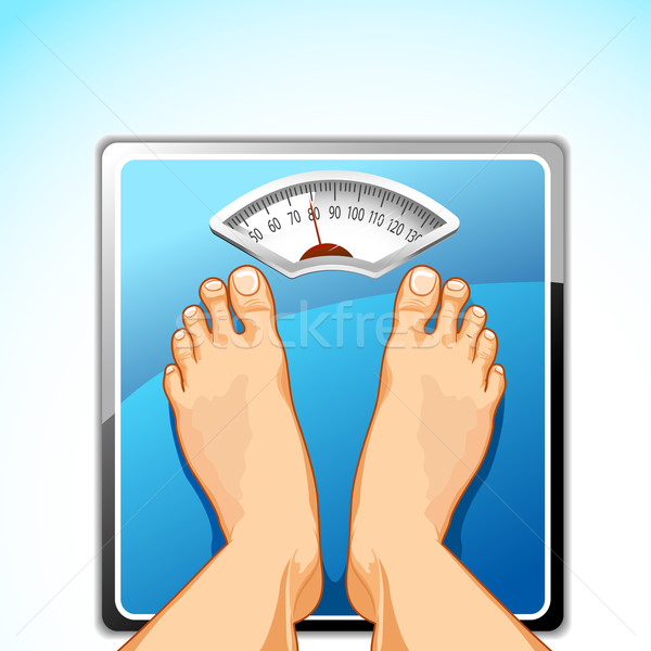 Feet on Weighing Machine Stock photo © vectomart