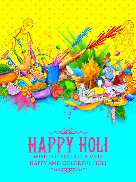 Happy Holi Background for Festival of Colors celebration greetings vector  illustration © vectomart (#8899016) | Stockfresh