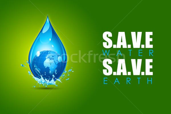Save Water Save Earth Stock photo © vectomart