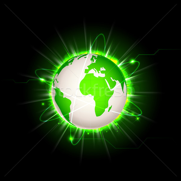 Ziemi ilustracja świetle efekt Internetu Zdjęcia stock © vectomart