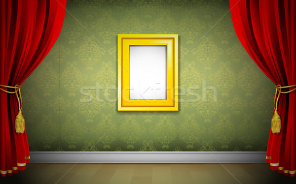 Photo Frame on Wallpaper Stock photo © vectomart