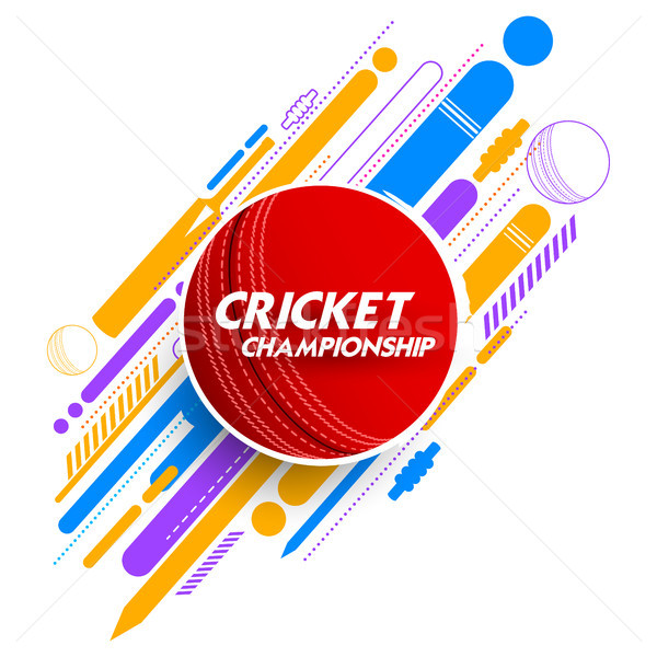 Críquete bola abstrato ilustração esportes profissional Foto stock © vectomart
