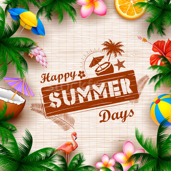 Summer time poster wallpaper for fun party invitation banner template Stock photo © vectomart