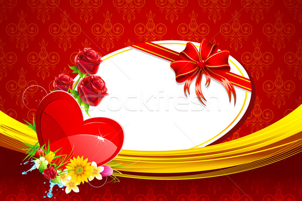 [[stock_photo]]: Amour · illustration · coeur · fleur · eau