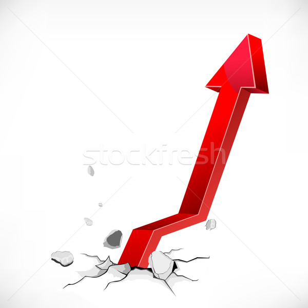 Stock photo: Arrow coming out of Ground