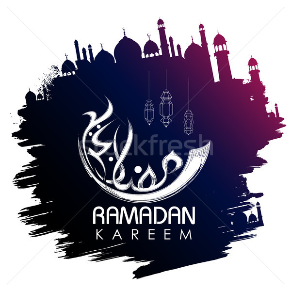 Ramadan hojny arabskie kaligrafia ilustracja Zdjęcia stock © vectomart