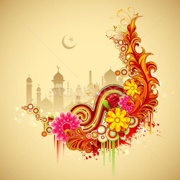 Eid Mubarak (Happy Eid) background Stock photo © vectomart