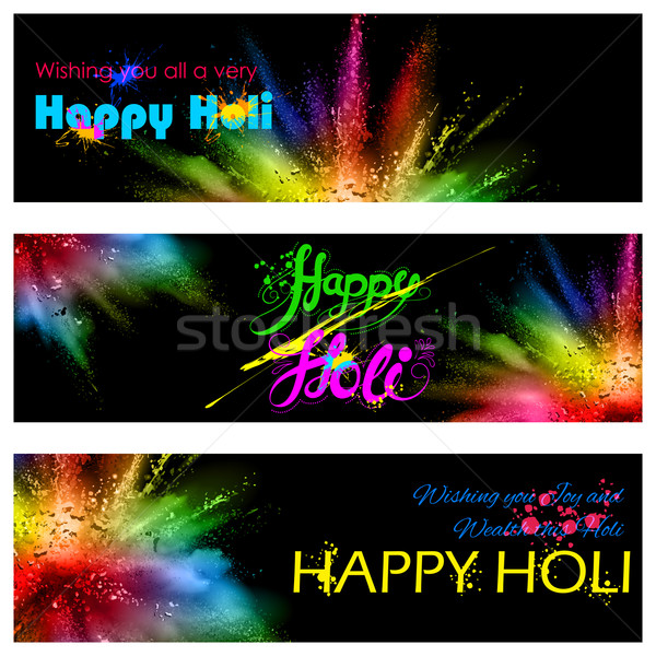 Powder color explosion for Happy Holi Background Stock photo © vectomart