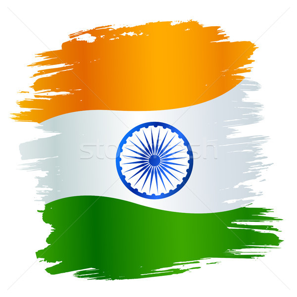 Tricolor indian Flagge Republik Tag Indien Stock foto © vectomart