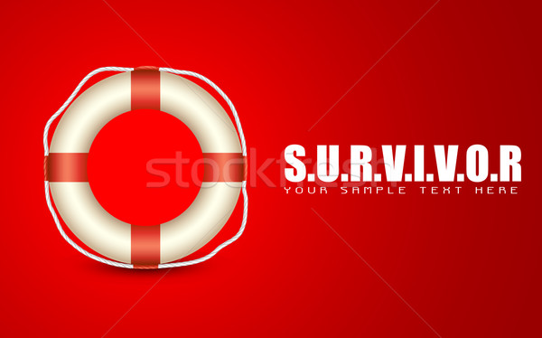 Lifebuoy on Survivor Background Stock photo © vectomart