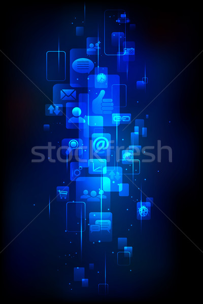 Technologie Illustration Medien Symbol Business Computer Stock foto © vectomart