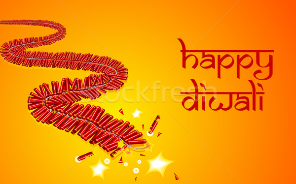 Diwali celebração ilustração ardente Foto stock © vectomart