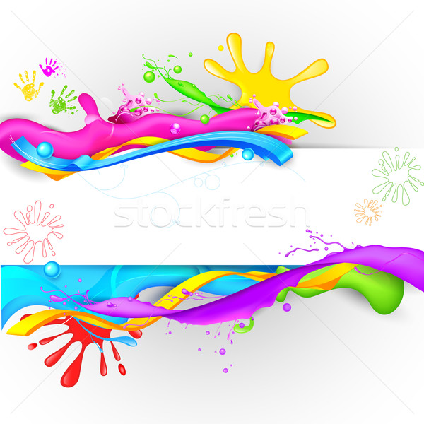 Colorful Splash in Holi Wallpaper Stock photo © vectomart
