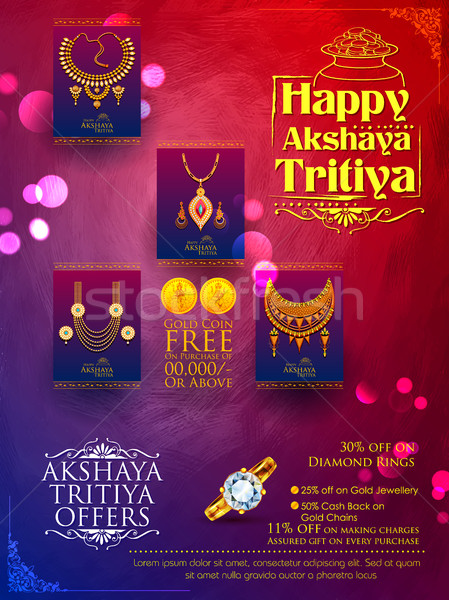 Akshaya Tritiya celebration Sale promotion Stock photo © vectomart