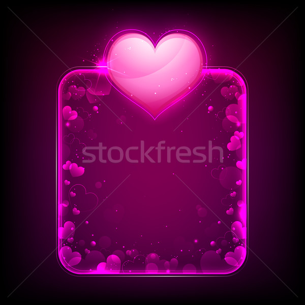 Shiny Heart Template Stock photo © vectomart