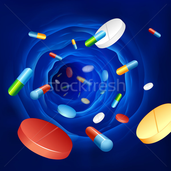 Medische illustratie geneeskunde slagader achtergrond Stockfoto © vectomart