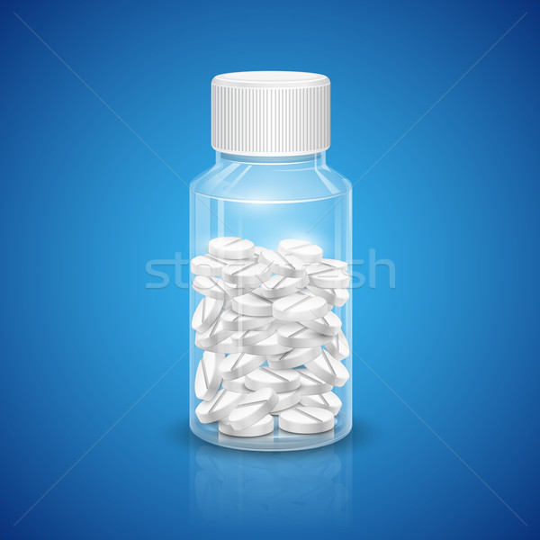 Medicine Pill in Transparent Bottle Stock photo © vectomart